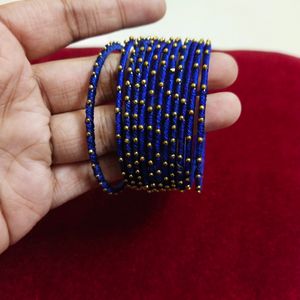 Blue Thread Bangles 1 Dozen