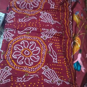 Maroon Colour Bandhani Saree