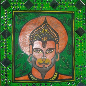 Hanuman With Mirror Art