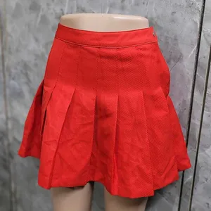 Red Twill Tennis Skirt