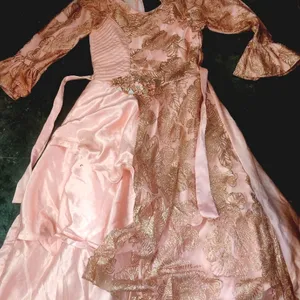 Pink Princess Gown With Work