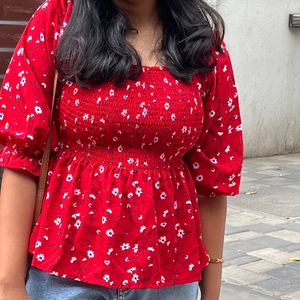 Red Crop Top