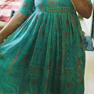 Sea Green Frock Top Stylish Dress