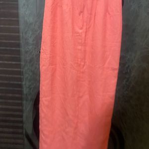 Peach Wrap Bodycon Dress