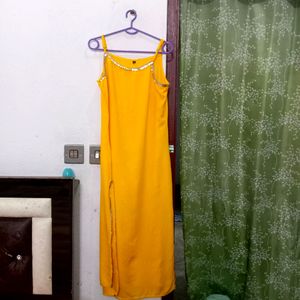 Stylish Yellow Kurti With Gota Patti