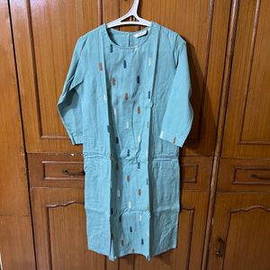 Round Neck Duck-Egg Blue Kurta