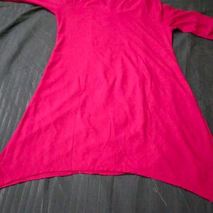 Pink Asymmetric Kurti