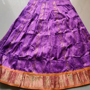 Teenager Purple 💜 💜 pure Silk skirt Dual Tone