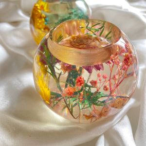 Botanical Resin Tealight Holder