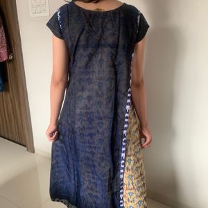 Affordable Printed Blue Kurti