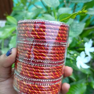 Lac Bangles Red and Golden Colour 💕💕