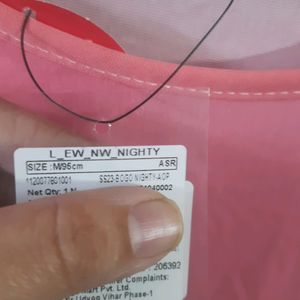 Pink Night Wear Long Top