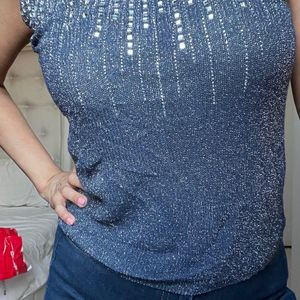 BLUE SHIMMER TOP