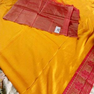 Linen Crepe Saree || Embroidery