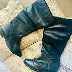 Below Knee Length Pure  Leather Boots