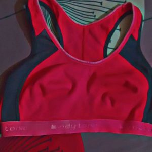 Women Sports Lightly Paded Bra (Red)