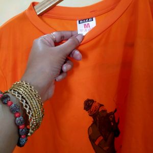 Very   Beautiful Orange Shiv Ji Tshirt