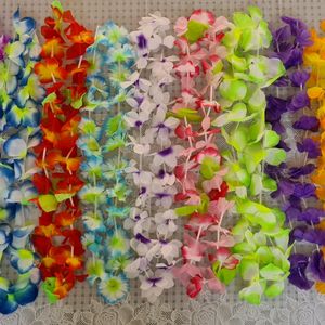 Hawaiian Multicolor Flower Necklace Garland Mala-1