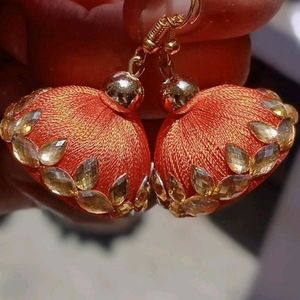 Handmade thread jhumka