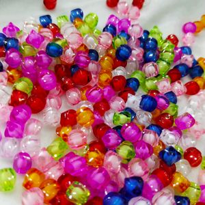 500 Pis Multi Colour Fancy Beads Material Acrylic