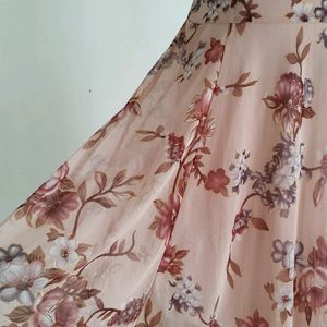 Y2k Vintage Pink Floral Sheer Dress