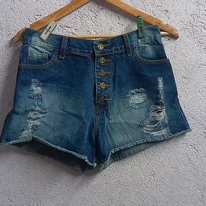 Denim High Waist Shorts