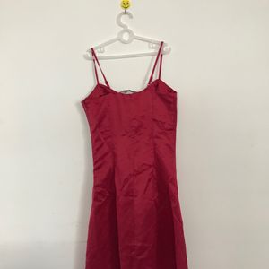 Red Satin Dress