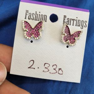 Butterfly Earring Stud 925 Pure Silver