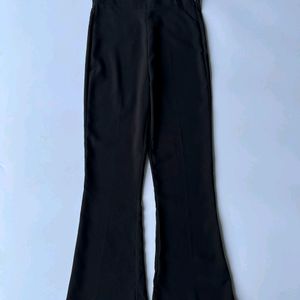 BLACK BOOTCUT FLOWY TROUSERS