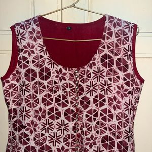 Maroon One Piece Dress | Full Length With Ghera