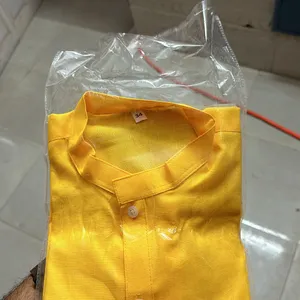 Yellow Color Kurta Pyjama