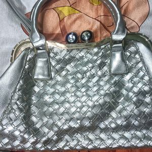 Silver Colour Party Handbag