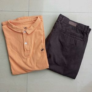 Pair Of Cotton T-shirt & Trouser