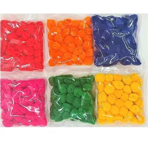 Pack of 3 Packets Pompom Wool Balls(60 Pcs.)