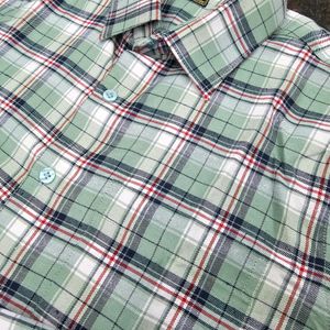 Luxury Mens Checked Shirt Formal Wear