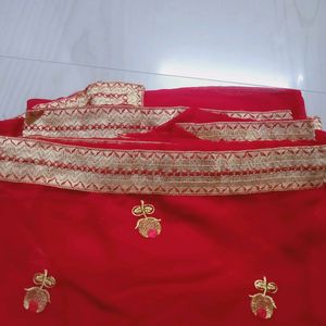 NEW CHIFFON RED COLOUR BEAUTIFUL SAREE