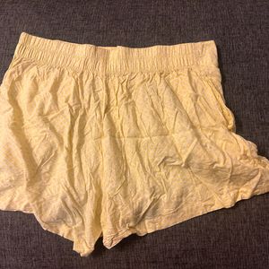 Marks and Spencers Yellow Cotton Shorts