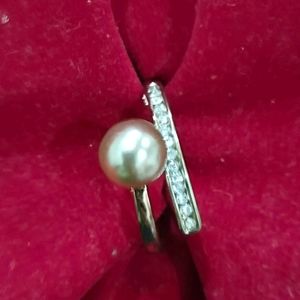 White Pearl Ring 💍 Only In 100 Rs