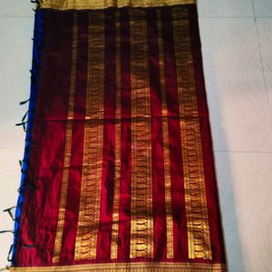 Shining cotton blend Pure Gadwal saree