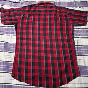 attitude brd red checks half sleeve xl luk new