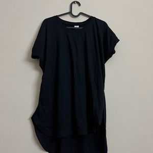 Plain Black Tshirt Long
