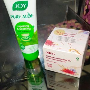 Plum Saffron nd Kumkumadi Moisturizer& Pure Alov G