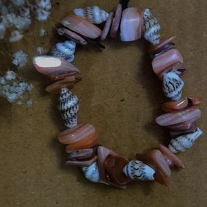 Sea Shell Black Band Bracelet Combo