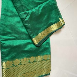 Green Cotton Saree