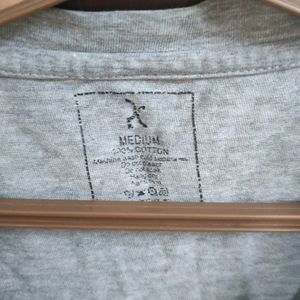 Grey Casual Daily Wear T Shirt