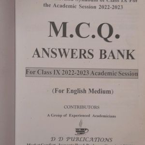 MCQ ANSWER BANK FOR CLASS 9