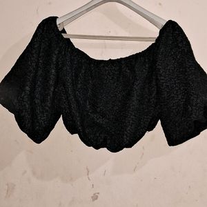 Black Off Shoulder Top