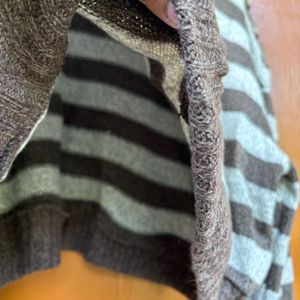 Korean Brown Stripped Sweater