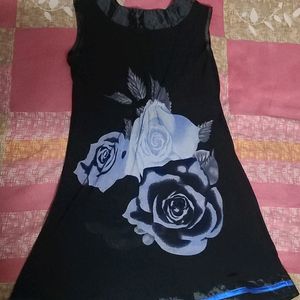 Black Dress With Roses