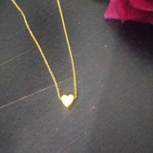 Aesthetic Minimal Thin Artificial Gold Heart Chain